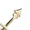 White & Gold Aluminum Tabletop Globe in Arrow Stand